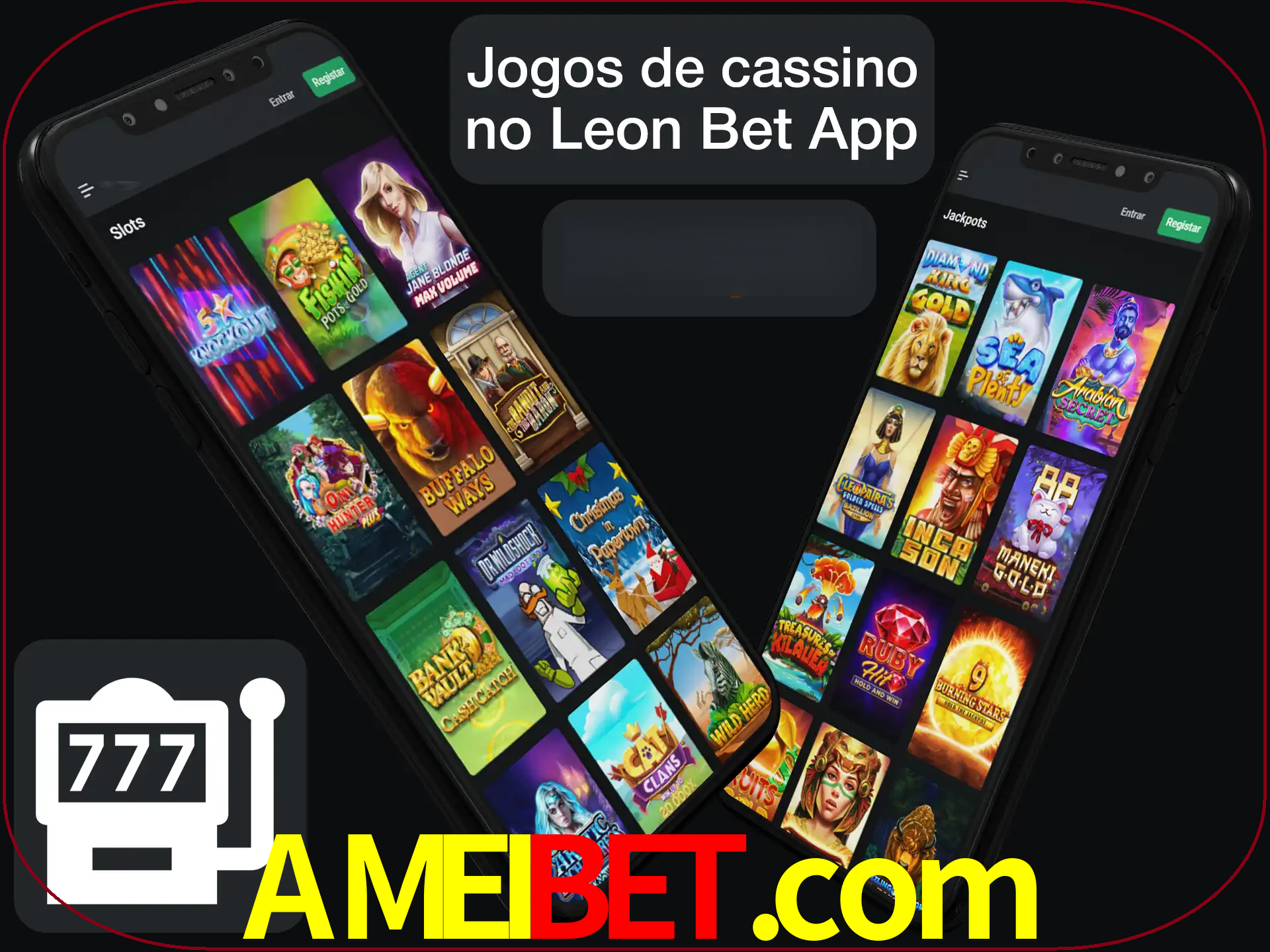Escolha quais jogos de cassino jogar no app.