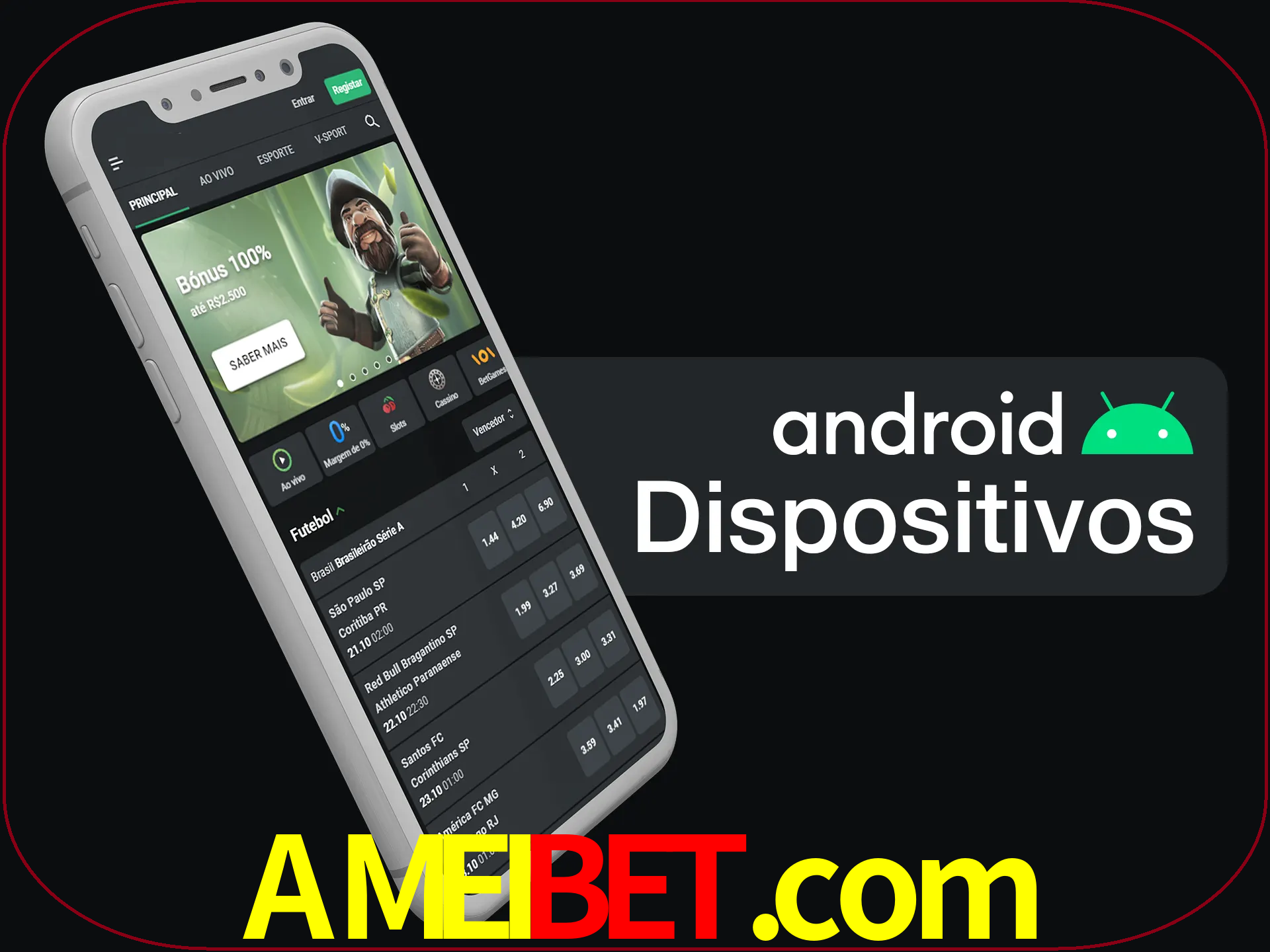 O aplicativo suporta a maioria de todos os dispositivos Android.
