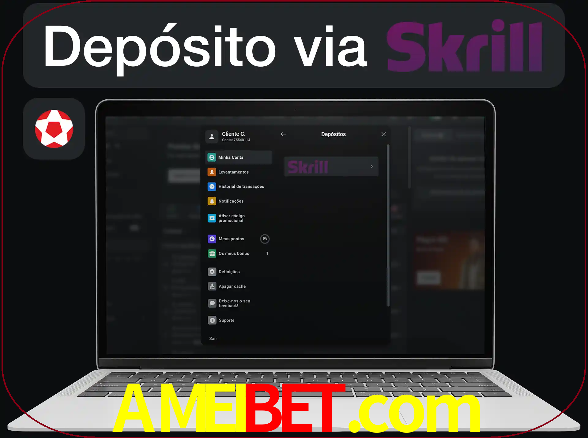 Fazer depósitos com Skrill.