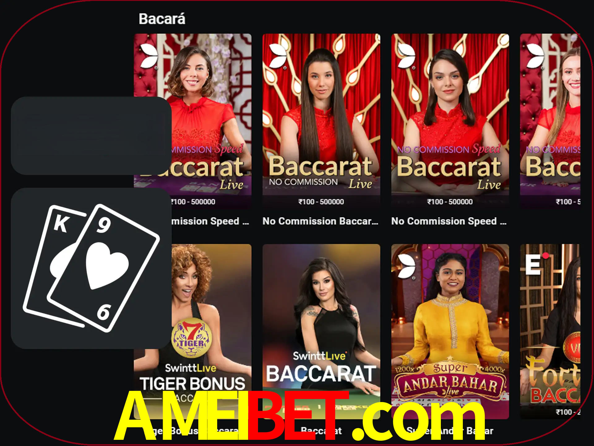 Ganhe muito dinheiro jogando jogos de bacará.