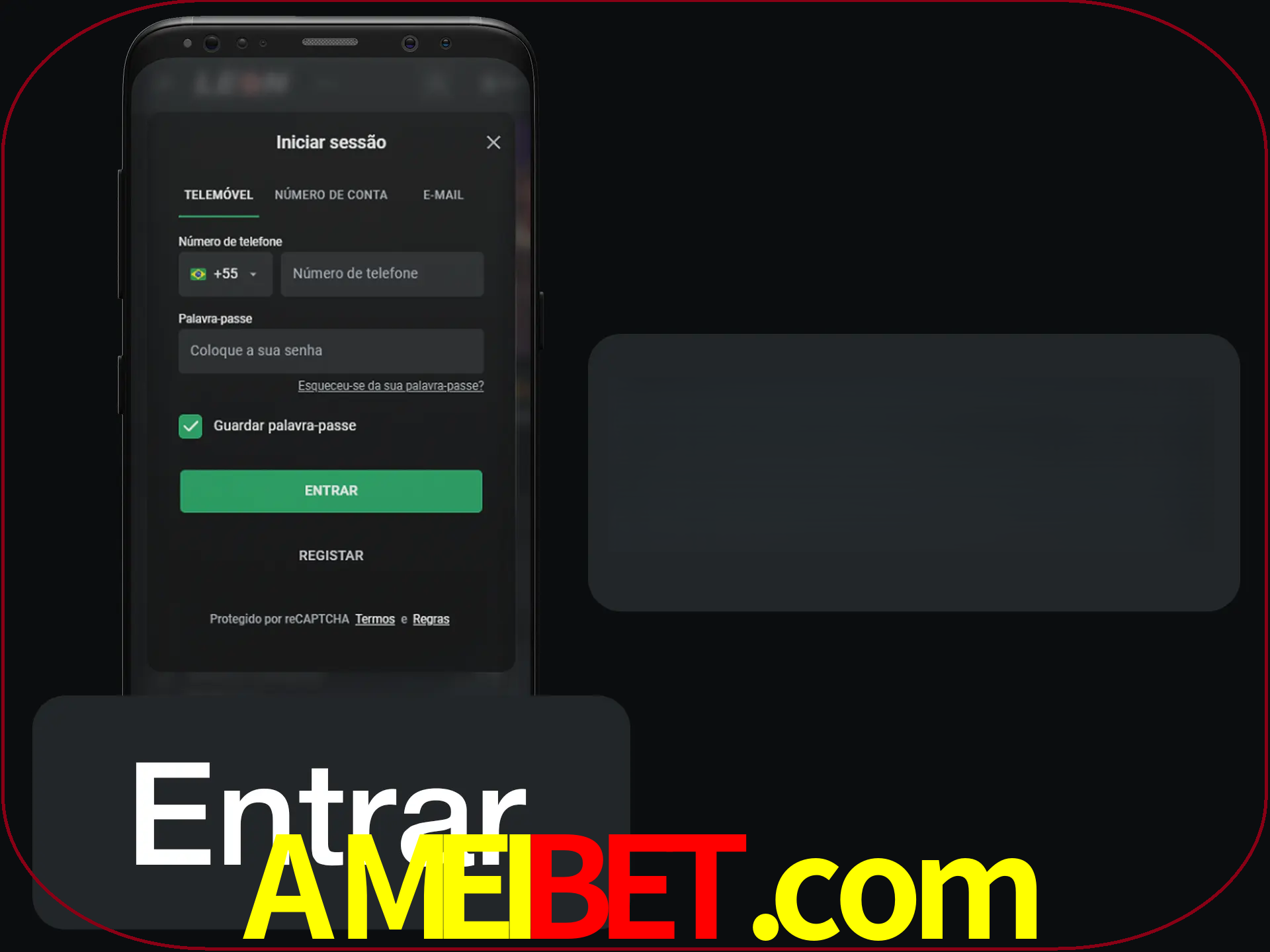 Faça o login para começar a apostar e jogar no cassino.