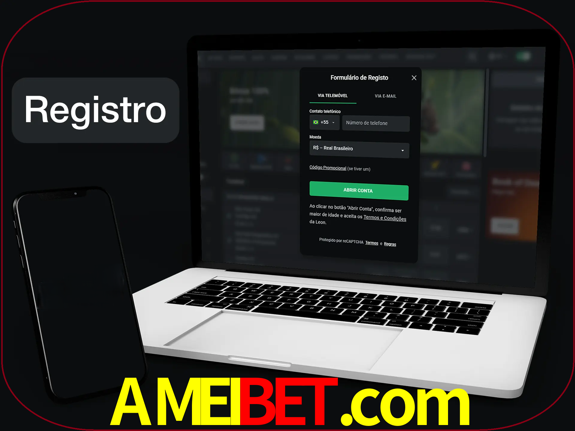 O registro na LeonBet é simples.