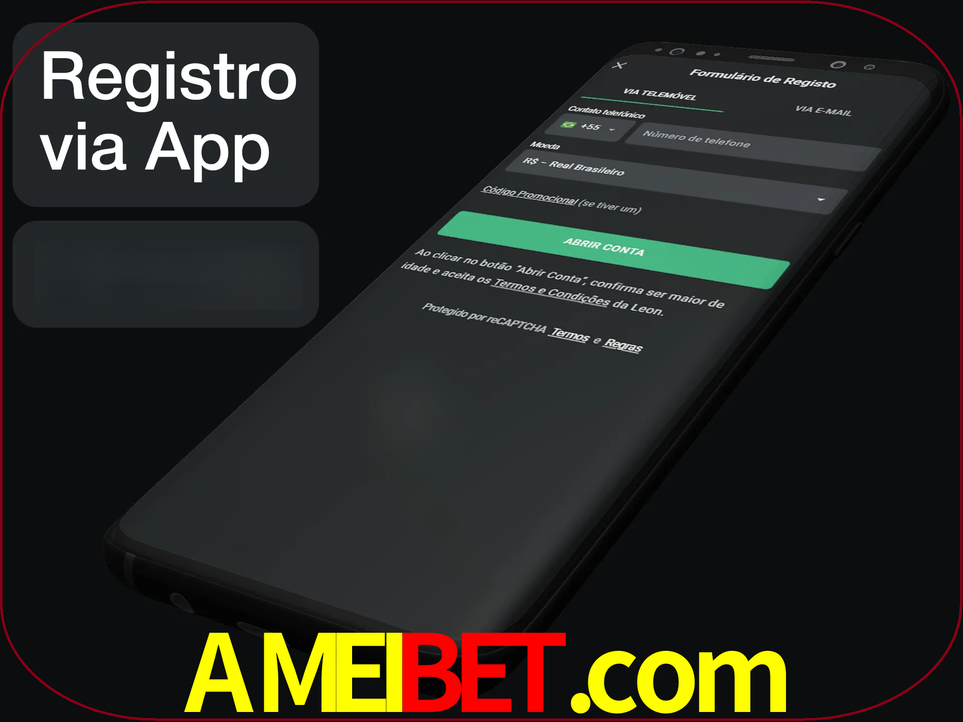 Registre-se quiclly em LeonBet usando o aplicativo.